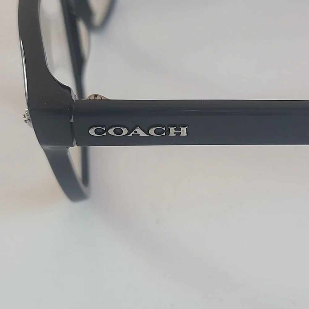 Coach HC6094 Womens Plastic Eyeglass Frame 5420 Black Black Gunmetal 52-19